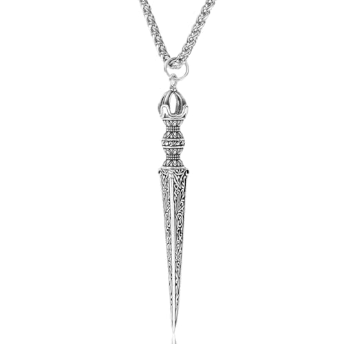 Men's Gothic Silver Pendant Necklace