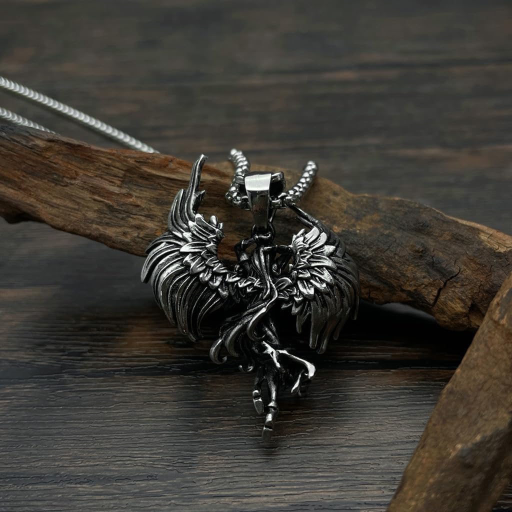 Men's Gothic Silver Pendant Necklace